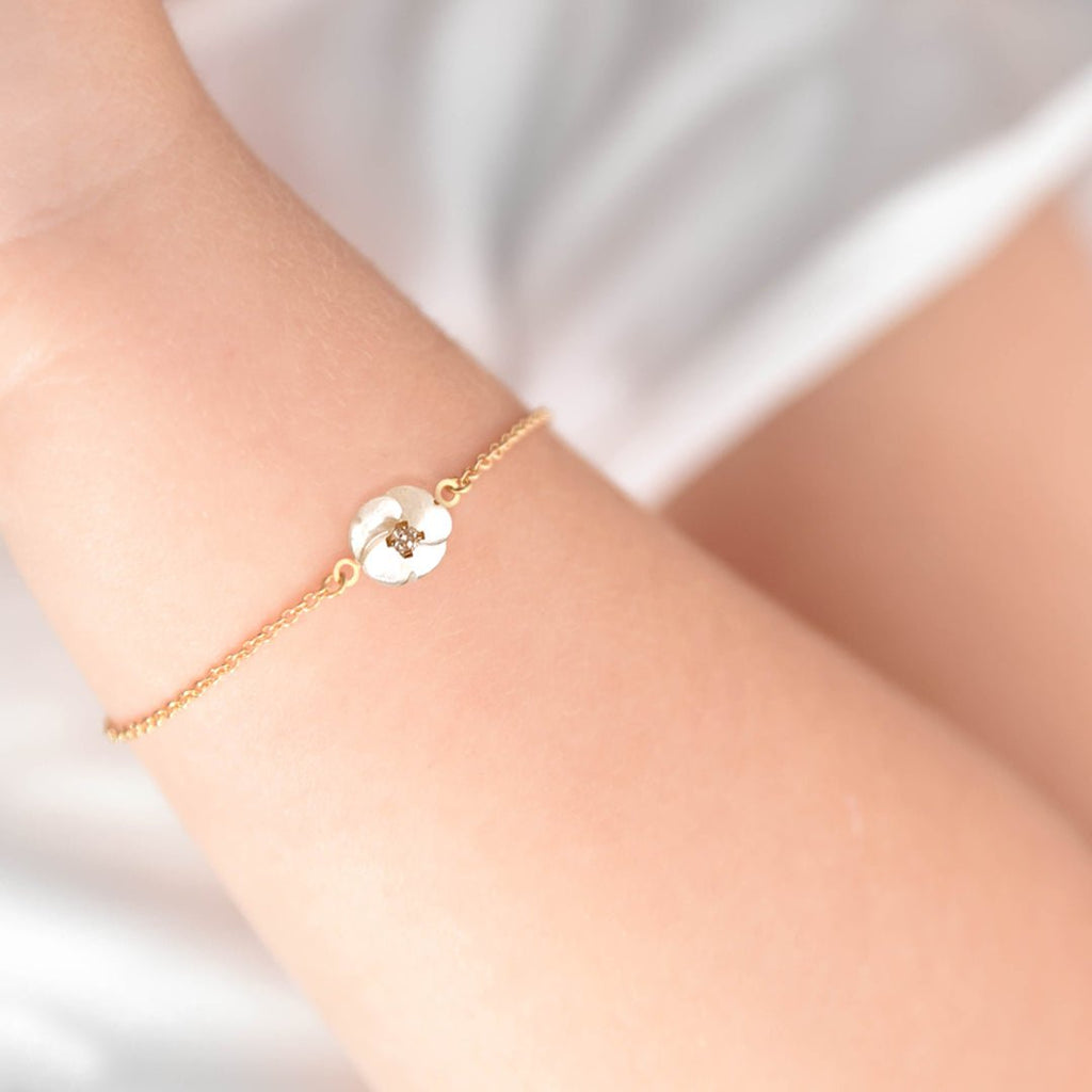 White Flower Bracelet - Baby FitaihiWhite Flower Bracelet
