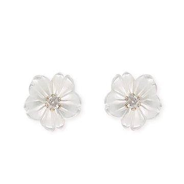 White flower earrings - Baby FitaihiWhite flower earrings