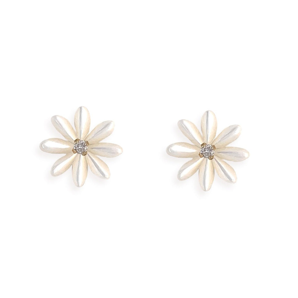 White Lily Earrings - Baby FitaihiWhite Lily Earrings