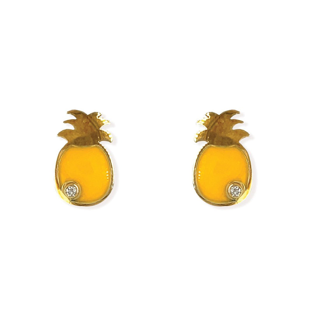 Yellow Pineapple Earrings - Baby FitaihiYellow Pineapple Earrings